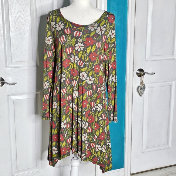 Gudrun Sjoden Floral Long Sleeve Dress M - Picture 10 of 12